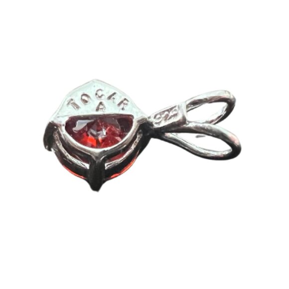 TOCARA Red Diami Pendant Silver 925 / Jewelry - Picture 3 of 4